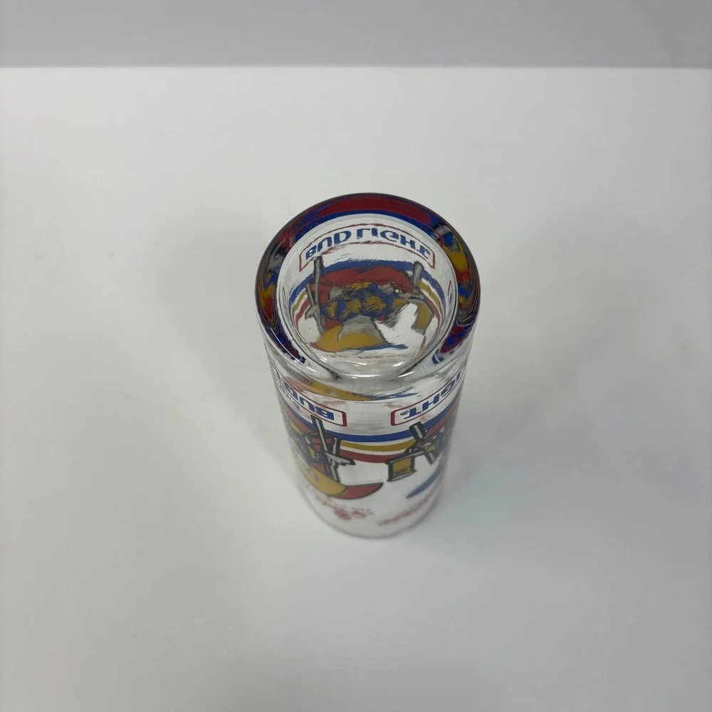 Vintage 1987 Bud Light Spuds Mackenzie Party Animal Beer Drink Glass 6